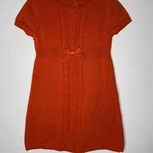 Gymboree Girls toddler Short Sleeve Sweater Dress in pumpkin orange Size 3T
